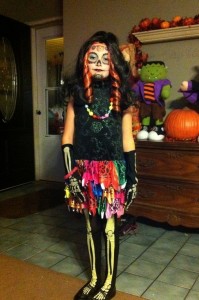 Homemade Skelita Calaveras Costume