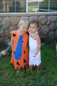 Kids Fred and Wilma Flintstone Costumes