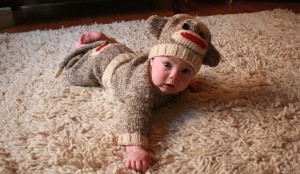 Sock Monkey Baby Costume