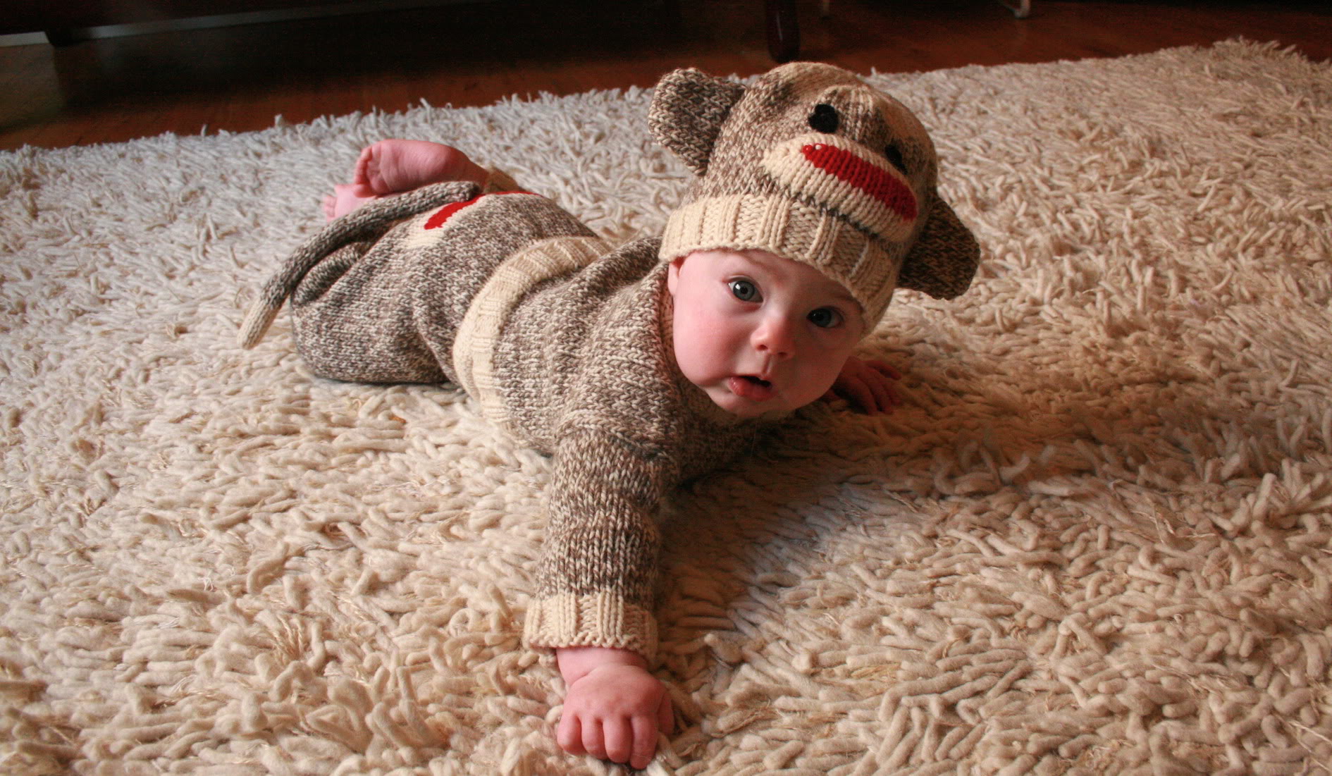 Sock Monkey Baby Costume.