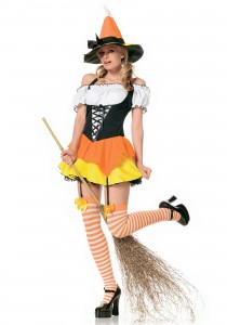 Candy Corn Witch Costume Girls