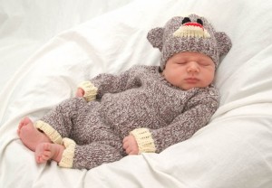 Sock Monkey Baby Costume